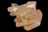 Natural, Red Quartz Crystal Cluster - Morocco #128059-1